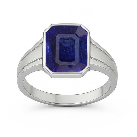 Luxury 925 Sterling Silver Blue Sapphire Ring for Ladies