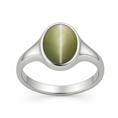 Luxury Heritage Sterling Silver Cats Eye Gemstone Ring for Women