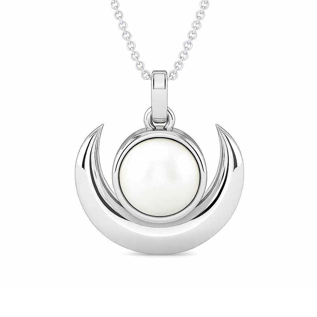 Luxury Designer Pure Sterling Silver Pearl Pendant