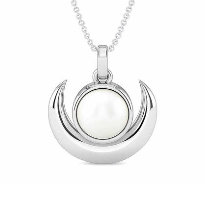 Luxury Designer Pure Sterling Silver Pearl Pendant