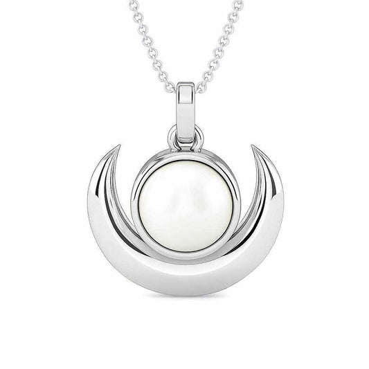 Luxury Designer Pure Sterling Silver Pearl Pendant