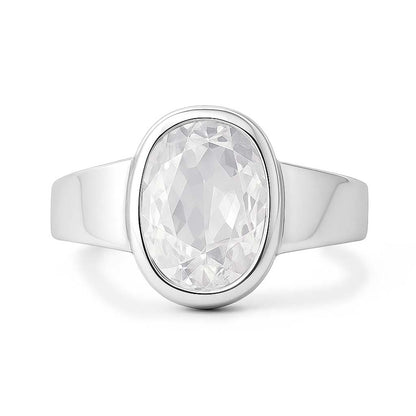 Unique Sterling Silver Zircon Stone Ring for Men