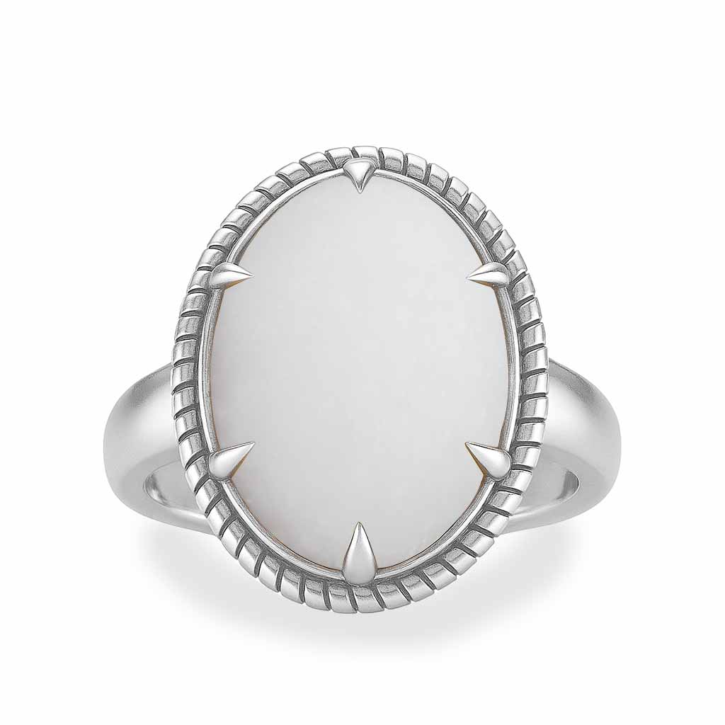 Traditional 925 Silver Opal Gemstone Ring for Men