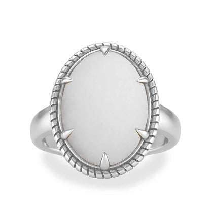 Traditional 925 Silver Opal Gemstone Ring for Men