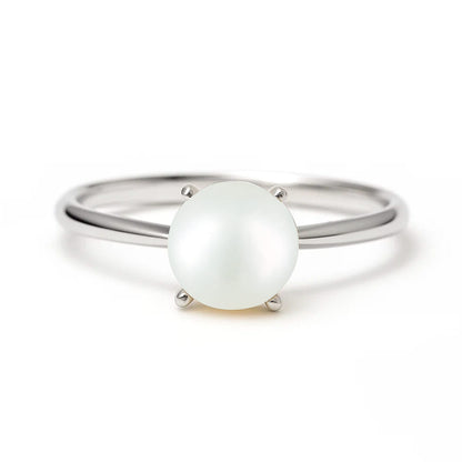 Heritage Crafted 925 Sterling Silver Pearl Gemstone Ring for Women