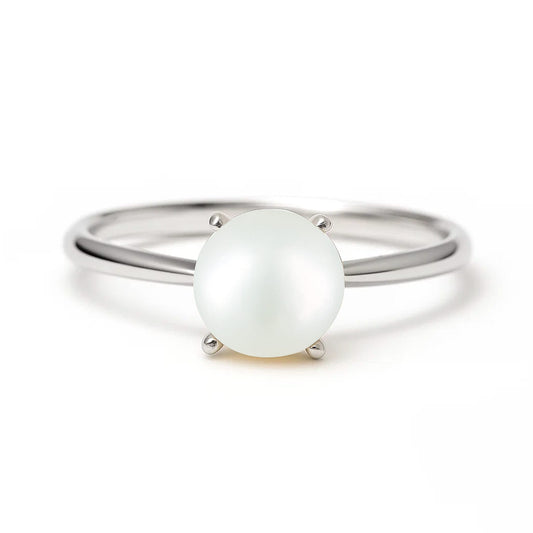 Heritage Crafted 925 Sterling Silver Pearl Gemstone Ring for Women