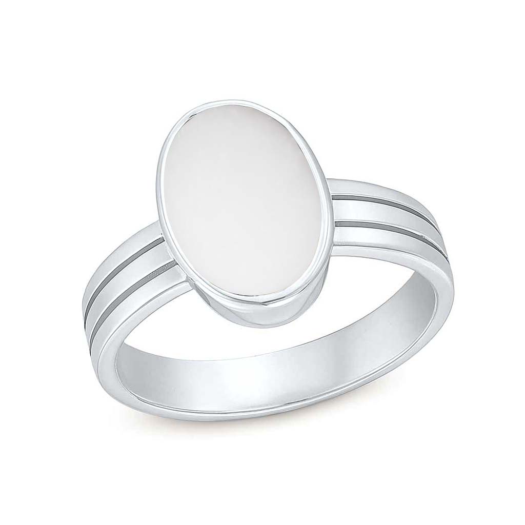 Classic 925 Silver Opal Gemstone Ring for Men