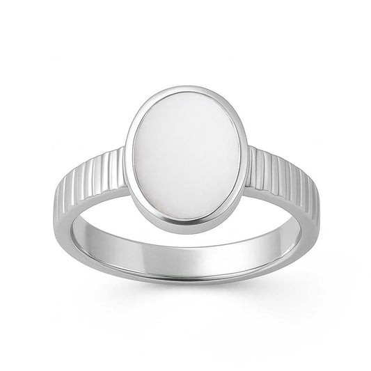 Bold & Stylish 925 Sterling Silver Men's Opal Gemstone Ring