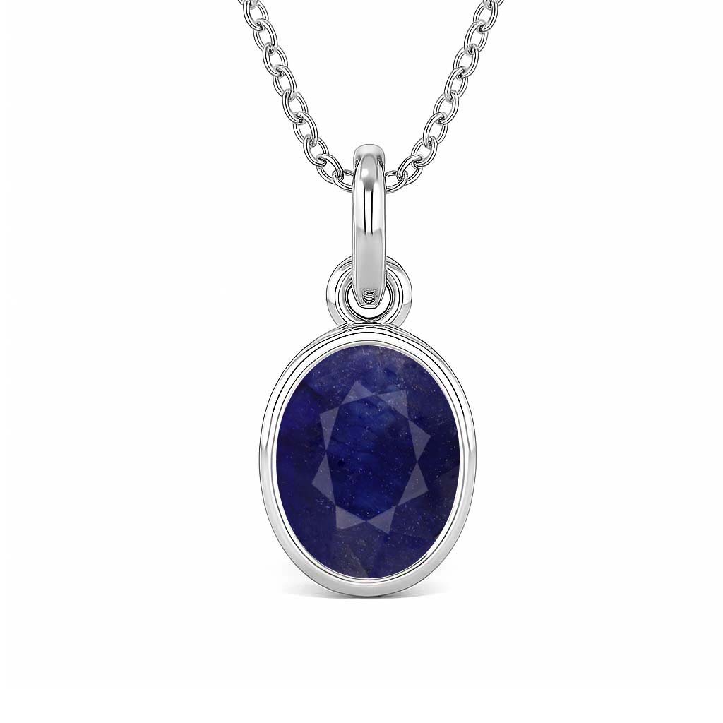 Premium Handcrafted Blue Sapphire Stone Pendant