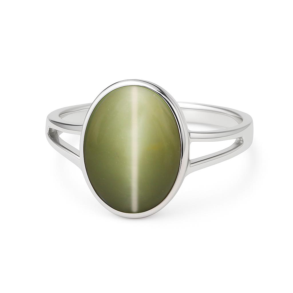 Vintage Sterling Silver Cat’s Eye Ring for Women