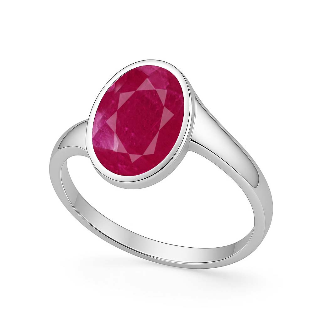 Luxury Royal Ruby Ring for Female In Sterling Silver