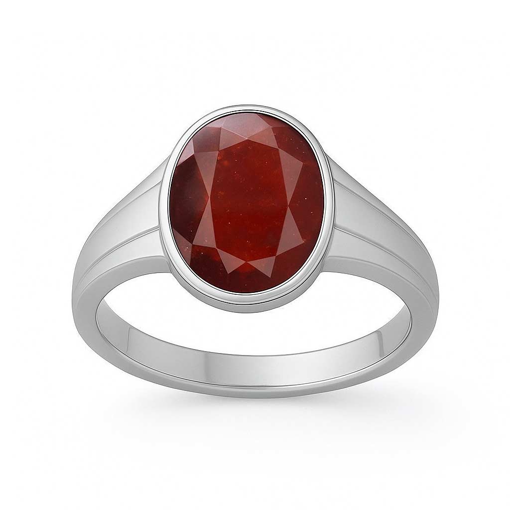 Timeless Sterling Silver Hessonite Garnet Ring for Women