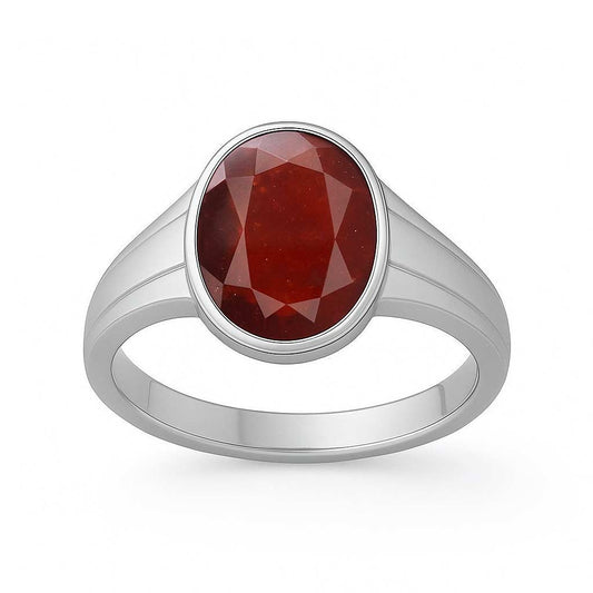 Timeless Sterling Silver Hessonite Garnet Ring for Women