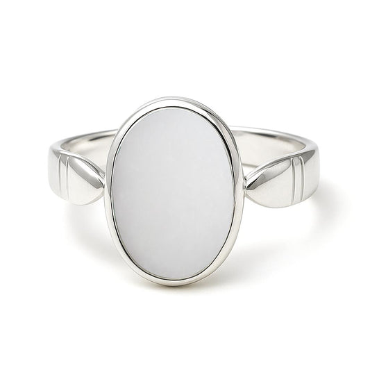 Luxury Heritage 925 Sterling Silver Opal Ring for Women