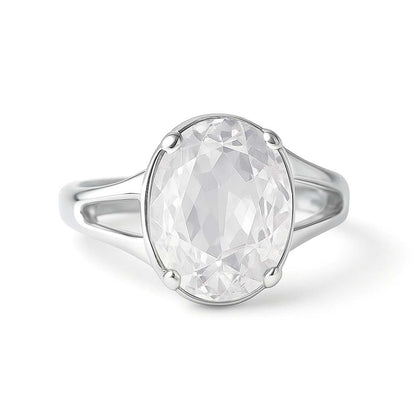 Royal Sterling Silver Zircon Stone Ring for Women