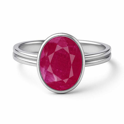Timeless Sterling Silver Women’s Ruby Gemstone Ring