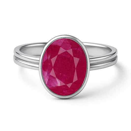 Timeless Sterling Silver Women’s Ruby Gemstone Ring