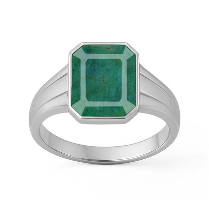 Grand Heritage Sterling Silver Emerald Ring For Ladies