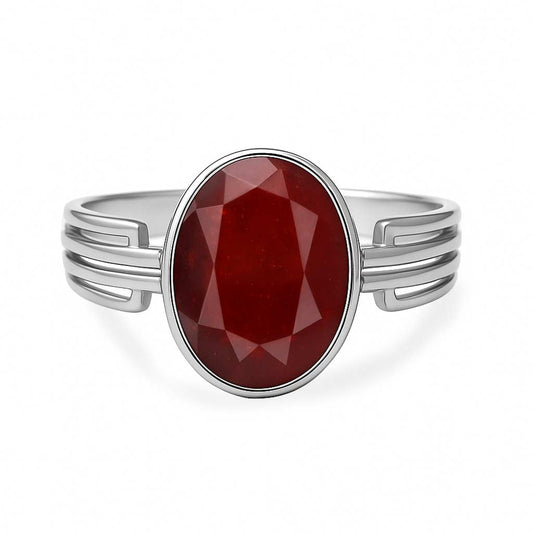 Designer 925 Sterling Silver Hessonite Gomed Ring for Men