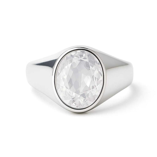 Premium Sterling Silver Natural Zircon Ring for Men