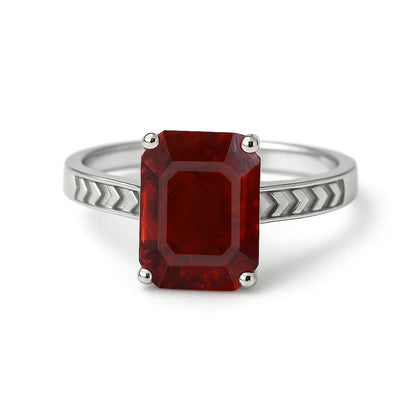 Timeless Sterling Silver Hessonite Gomed Stone Ring for Women