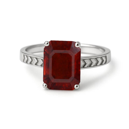 Timeless Sterling Silver Hessonite Gomed Stone Ring for Women