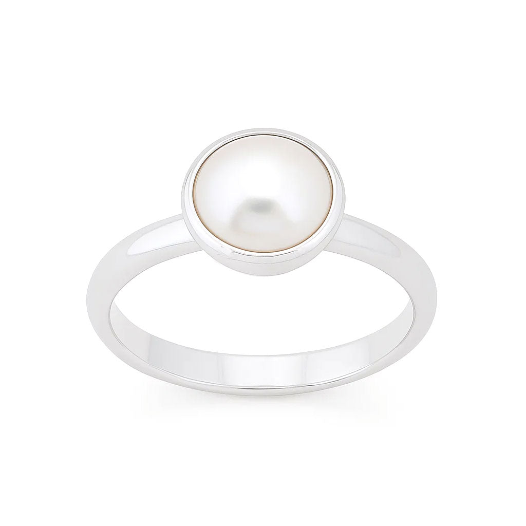 Premium 925 Sterling Silver Pearl Ring for Women