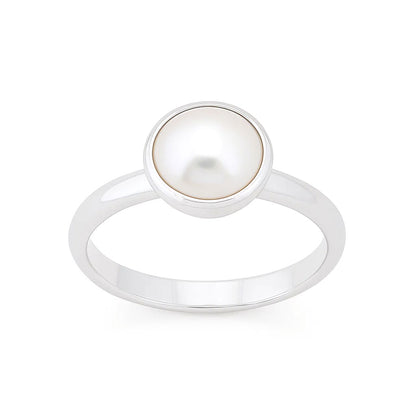 Premium 925 Sterling Silver Pearl Ring for Women