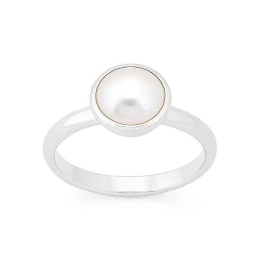 Premium 925 Sterling Silver Pearl Ring for Women