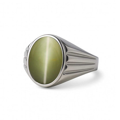 Premium 925 Sterling Silver Cat’s Eye Ring for Men