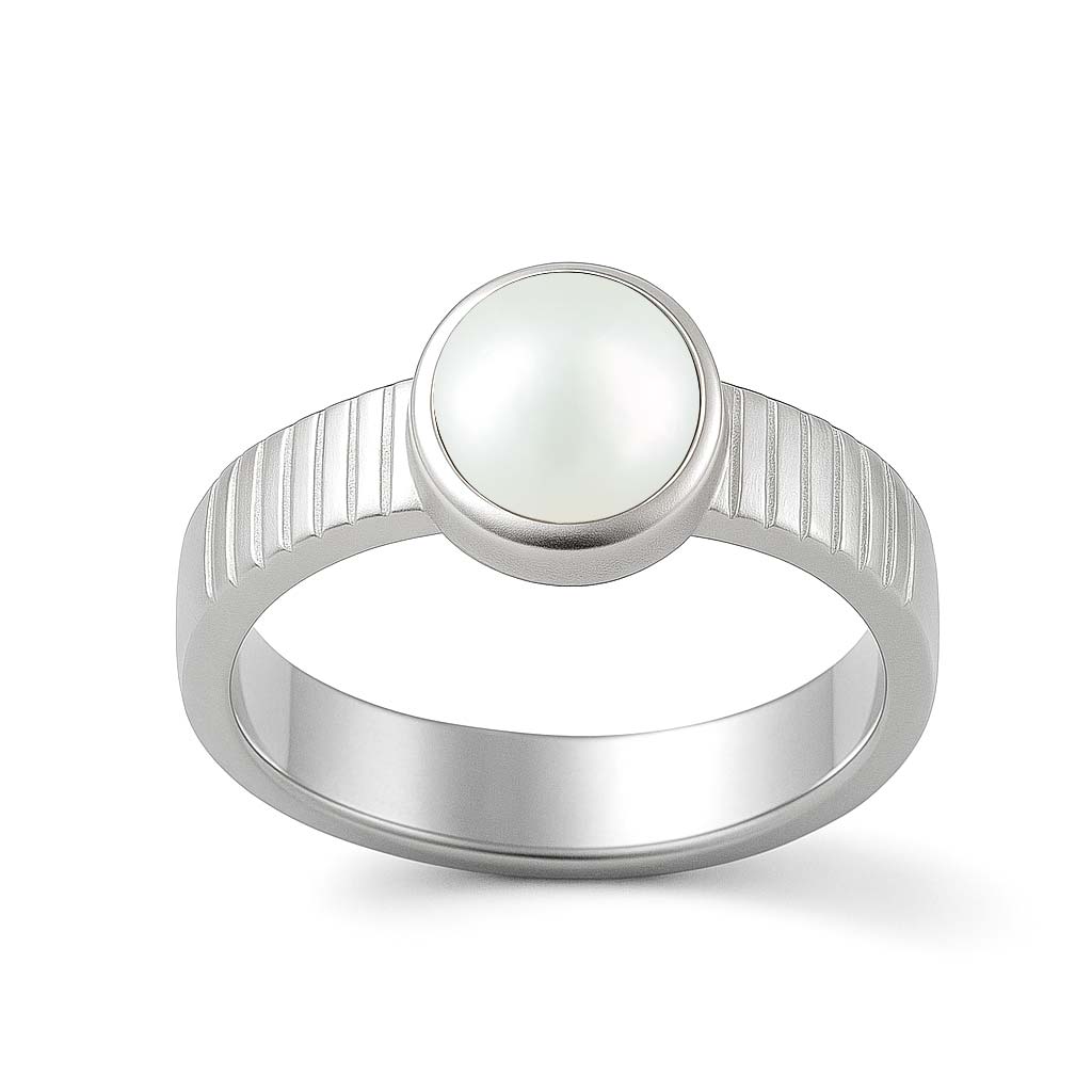Exclusive Handmade Sterling Silver Pearl Men’s Ring