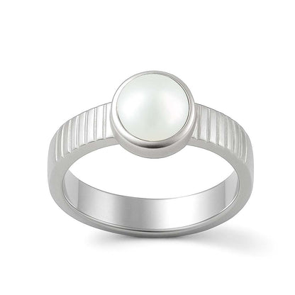 Exclusive Handmade Sterling Silver Pearl Men’s Ring
