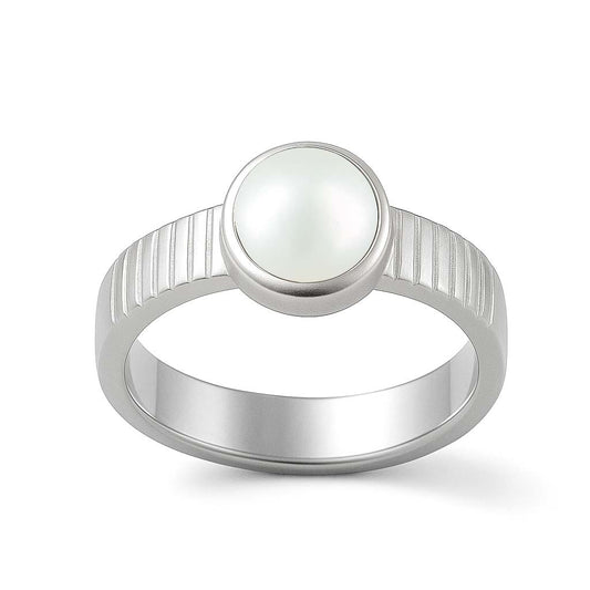 Exclusive Handmade Sterling Silver Pearl Men’s Ring