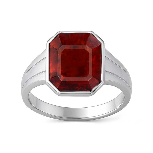 Grand Heritage 925 Sterling Silver Hessonite Garnet Ring for Women