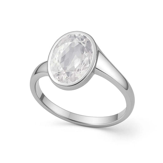Designer 925 Sterling Silver Zircon Gemstone Ring for Women