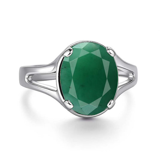 Sterling Silver Emerald Gemstone Ring for Girl