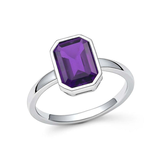 Vintage 925 Sterling Silver Women’s Amethyst Ring