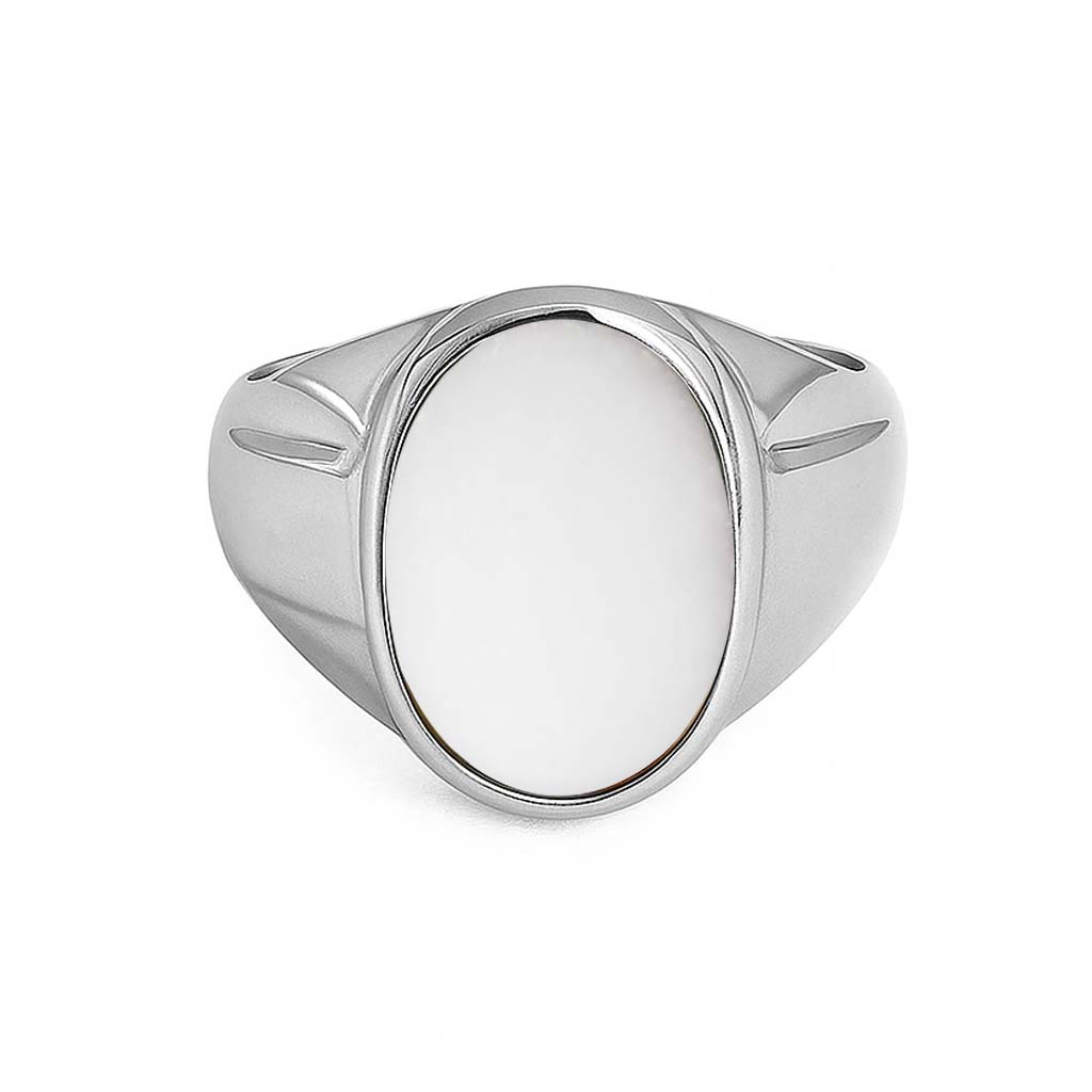Elegant Sterling Silver Opal Stone Ring for Men