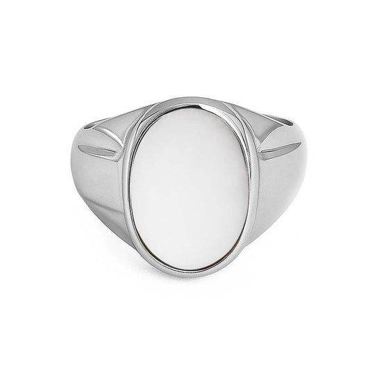 Elegant Sterling Silver Opal Stone Ring for Men