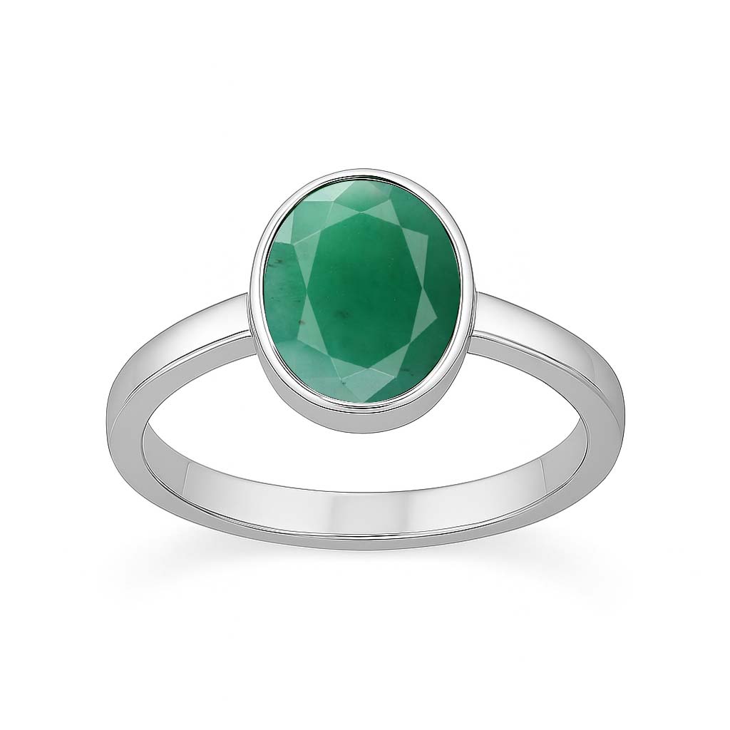 Luxury Heritage Sterling Silver Emerald Ring for Ladies