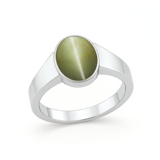 Royal Elite Sterling Silver Cat’s Eye Ring For Ladies