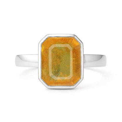 Stylish Sterling Silver Yellow Sapphire For Female