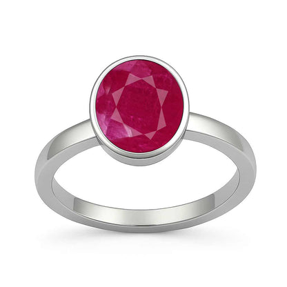 Luxury Heritage Sterling Silver Ruby Ring for Women