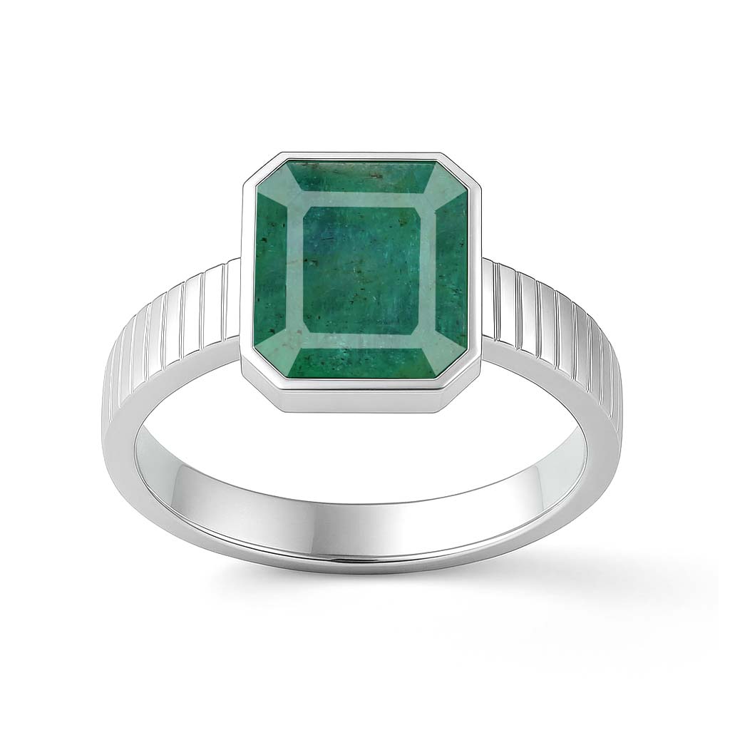 Premium Handmade Sterling Silver Emerald Men’s Ring