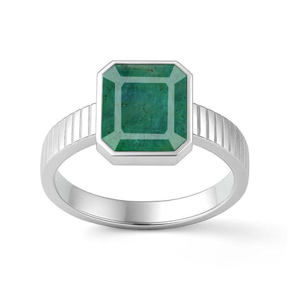 Premium Handmade Sterling Silver Emerald Men’s Ring