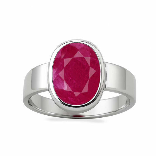 Luxury Royal Ruby Ring for Male in Sterling Silver