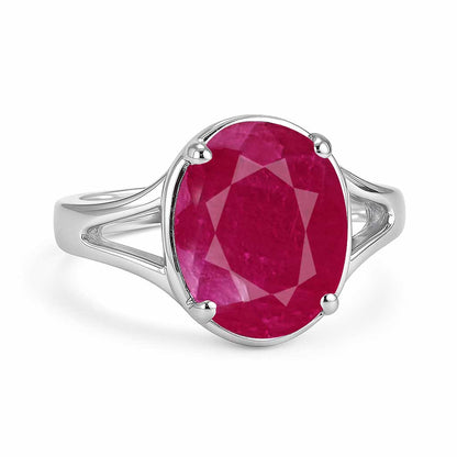 Pure 925 Sterling Silver Ladies’ Ruby Stone Ring