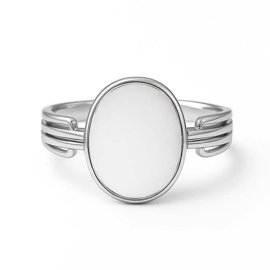 Modern 925 Sterling Silver Men’s Opal Ring