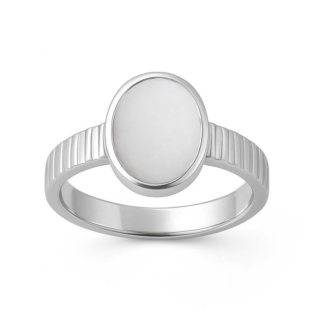 Classic Regal Women's 925 Silver Opal Gemstone Ring