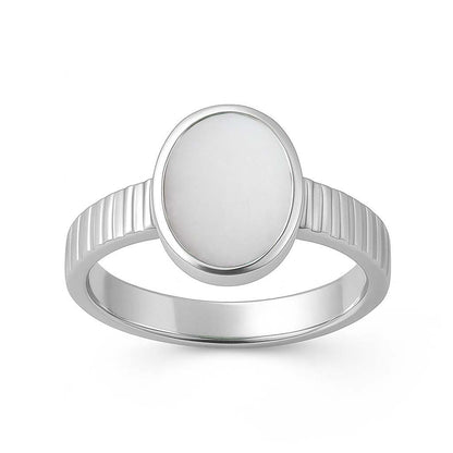 Classic Regal Women's 925 Silver Opal Gemstone Ring